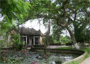 Cây đa, bến nước, sân đình là những đặc trưng của làng Việt.