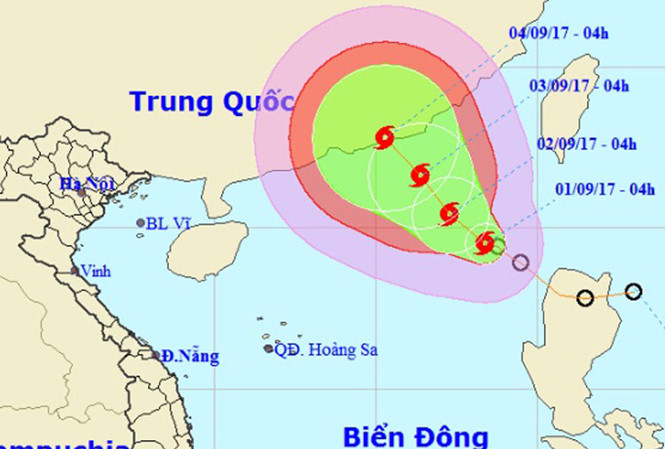 Áp thấp nhiệt đới mạnh lên thành bão số 8 trên biển Đông