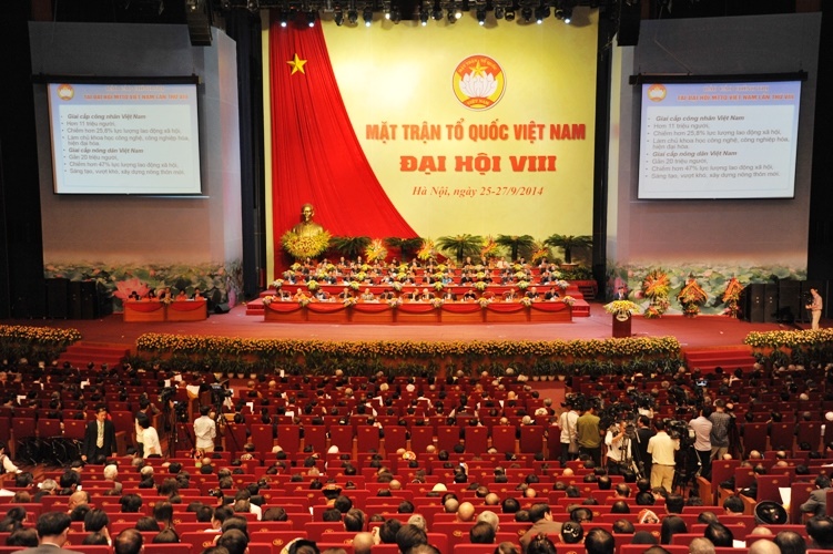 Toàn cảnh Đại hội đại biểu toàn quốc MTTQ Việt Nam lần thứ VIII. Ảnh: TTXVN.