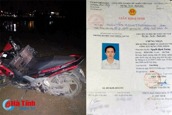 Phát hiện xe máy, tư trang nam thanh niên Hà Tĩnh bên bến phà Quảng Bình