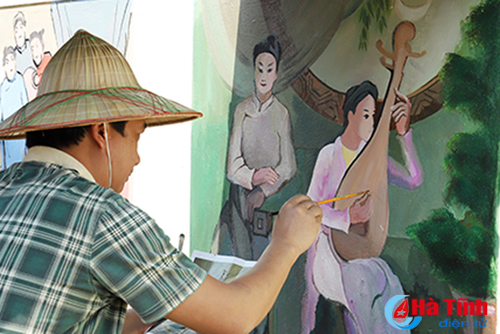 Độc đáo con đường bích họa ở khu dân cư mẫu của Hà Tĩnh
