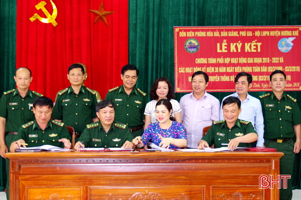 Hội Phụ nữ Hương Khê ký kết phối hợp củng cố an ninh biên gới