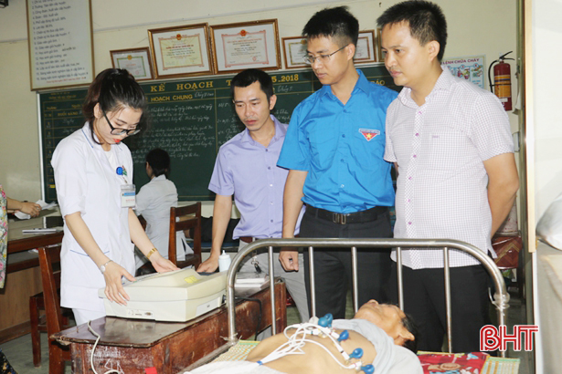 Khám bệnh, cấp thuốc miễn phí cho 500 người nghèo xã Hồng Lộc
