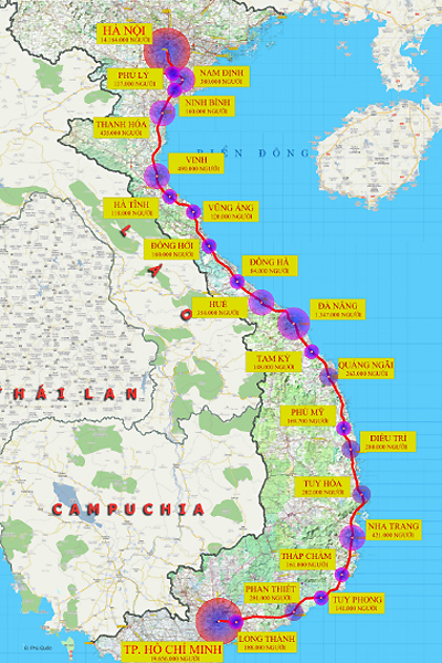 Tuyến đường sắt tốc độ cao Bắc - Nam sẽ chạy qua những tỉnh nào?