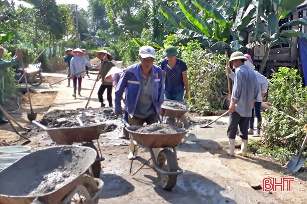 3 xã cuối cùng huyện Vũ Quang “tăng tốc” về đích nông thôn mới