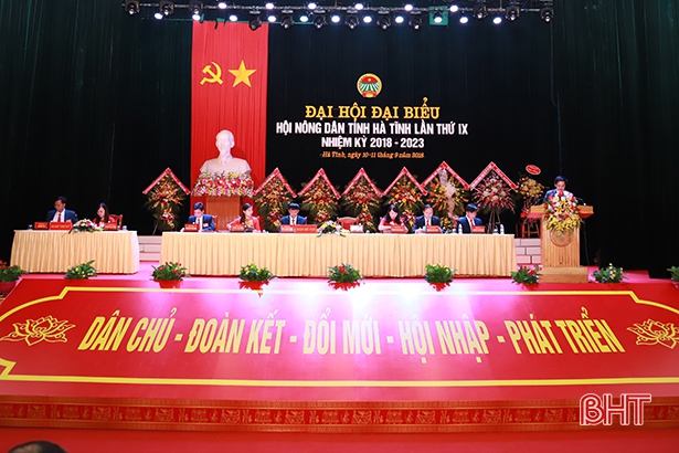 Khai mạc Đại hội Hội Nông dân Hà Tĩnh lần thứ IX, nhiệm kỳ 2018-2023