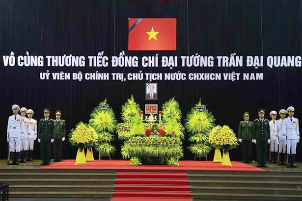 Hơn 1.500 đoàn trong nước, quốc tế viếng Chủ tịch nước Trần Đại Quang