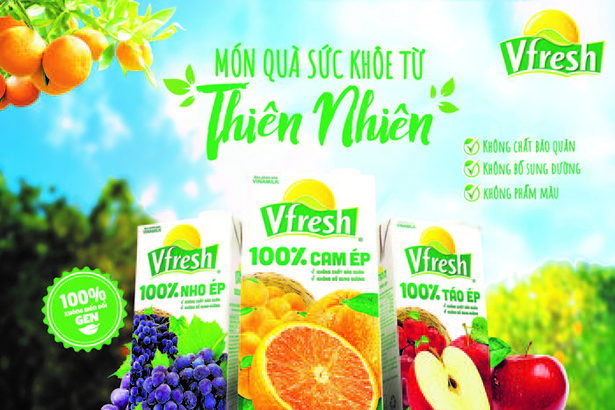 Nước ép trái cây Vfresh 100% - nguồn vitamn tự nhiên cho người bận rộn