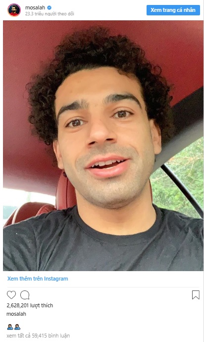 Mohamed Salah bị ví như “rùa không mai” sau khi cạo râu