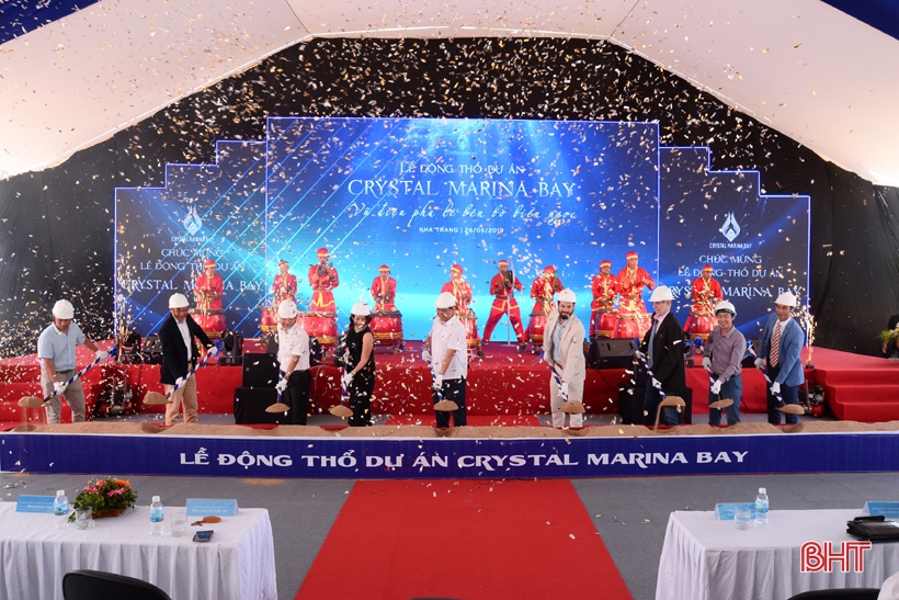 Tập đoàn Crystal Bay động thổ Tổ hợp giải trí - nghỉ dưỡng biển quốc tế Crystal Marina Bay