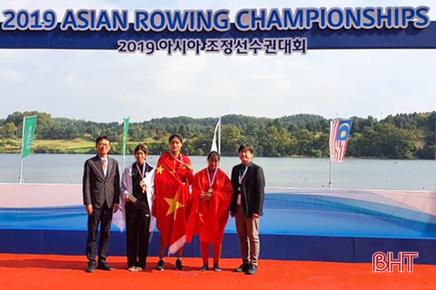 VĐV Hà Tĩnh giành huy chương đồng Giải Đua thuyền Rowing châu Á