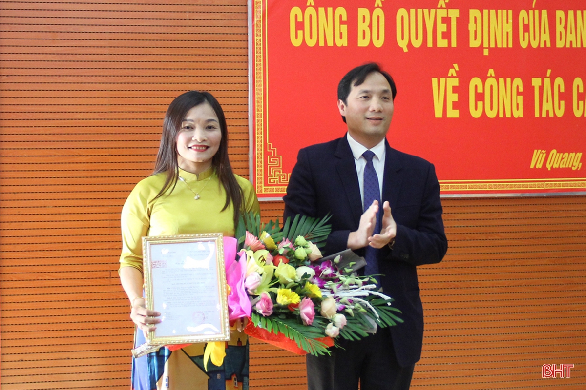 Phó trưởng ban Tuyên giáo Tỉnh ủy Hà Tĩnh làm Bí thư Huyện ủy Vũ Quang