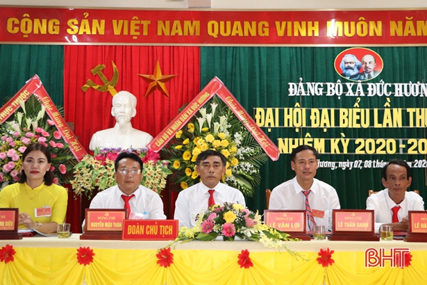 Đức Hương và Ân Phú đại hội Đảng bộ xã nhiệm kỳ 2020-2025