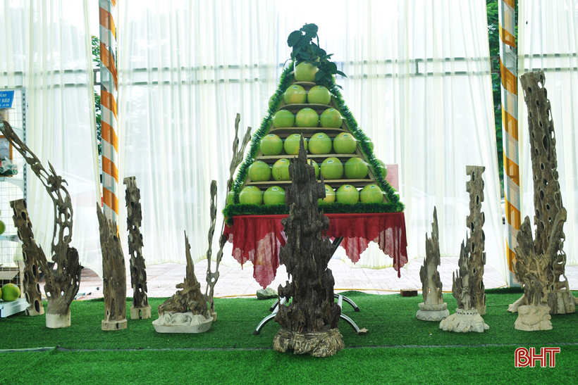 Ấn tượng gian hàng trưng bày sản phẩm nông nghiệp tiêu biểu của Hương Khê