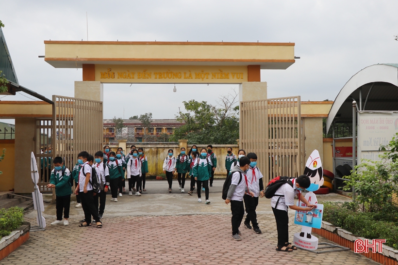 Các trường học ở TP Hà Tĩnh kích hoạt các biện pháp phòng dịch Covid-19