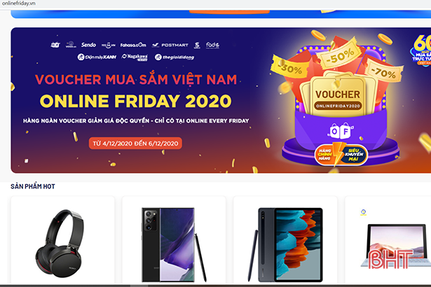 Hà Tĩnh hưởng ứng ngày mua sắm trực tuyến Việt Nam - Online Friday