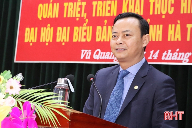 Đảng bộ Quân sự tỉnh, huyện Vũ Quang triển khai đưa Nghị quyết Đại hội Đảng vào cuộc sống