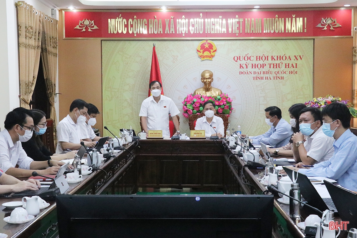 Đại biểu Quốc hội Hà Tĩnh thảo luận tổ về tình hình KT-XH gắn với phòng chống dịch COVID-19