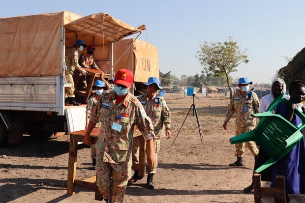Lính mũ nồi xanh Việt Nam tổ chức hoạt động quân - dân tại Nam Sudan