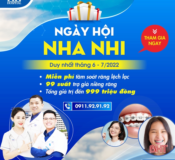 Bệnh viện Đa khoa TTH Hà Tĩnh tổ chức ngày hội nha nhi, trợ giá 99 suất niềng răng