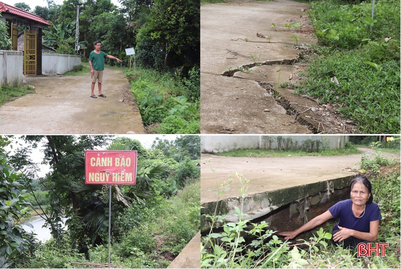 Nhiều điểm sạt lở ở Vũ Quang tiềm ẩn nguy cơ mất an toàn mùa mưa bão