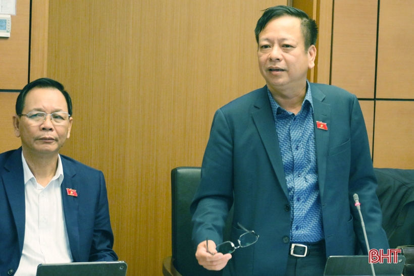 Trưởng đoàn ĐBQH Hà Tĩnh điều hành phiên thảo luận tổ về tình hình kinh tế, ngân sách