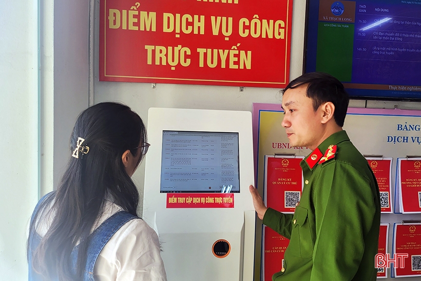 Huyện đầu tiên ở Hà Tĩnh ra mắt mô hình “Điểm dịch vụ công trực tuyến”