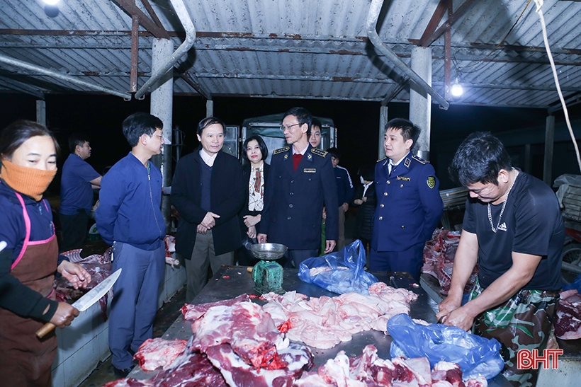 Kiểm tra đột xuất lò mổ gia súc tập trung tại TP Hà Tĩnh